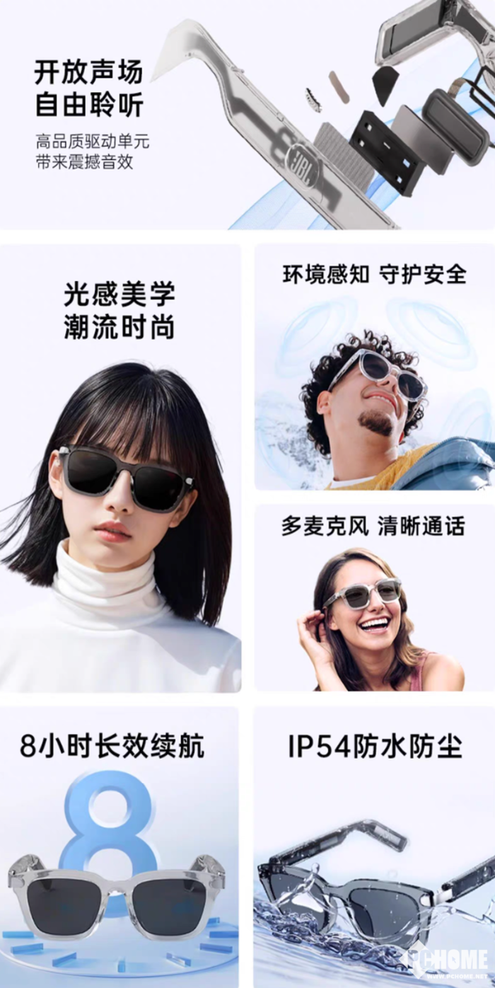 JBL音悦范音频眼镜：蓝牙耳机+时尚墨镜仅999元(图2)