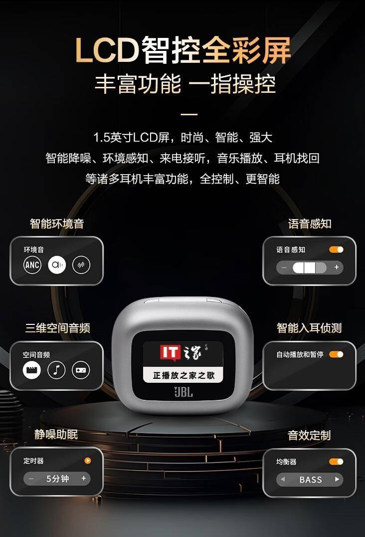 Emc易倍体育：JBL推出LIVEBUDS3蓝牙耳机：触控彩屏充电盒1299元(图2)