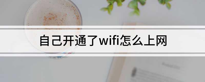 自己开通了wifi怎么上网
