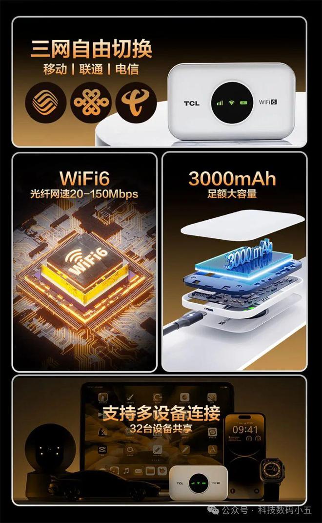 易倍体育网站：TCL移动WiFi随身高速网走到哪爽到哪！(图2)