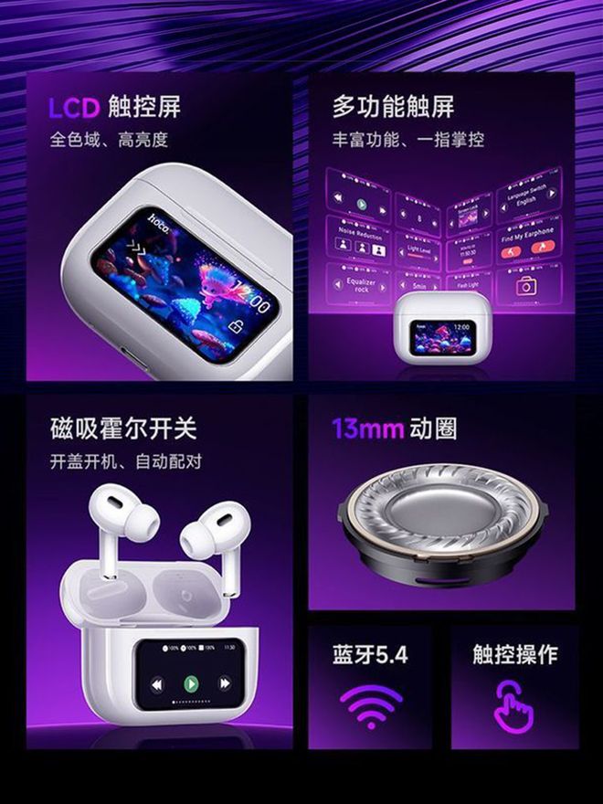 这款硬核屏显蓝牙耳机把耳机玩成迷你手机!(图3)