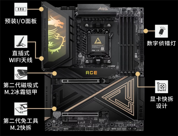 Emc易倍体育:微星MAGX870EACEMAX战神主板首发5299元万兆+5G双网口(图4)