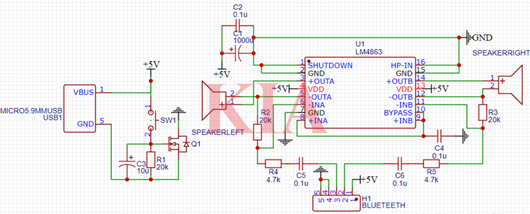 蓝牙音箱电路详解蓝牙音箱电路原理图-KIAMOS管(图3)