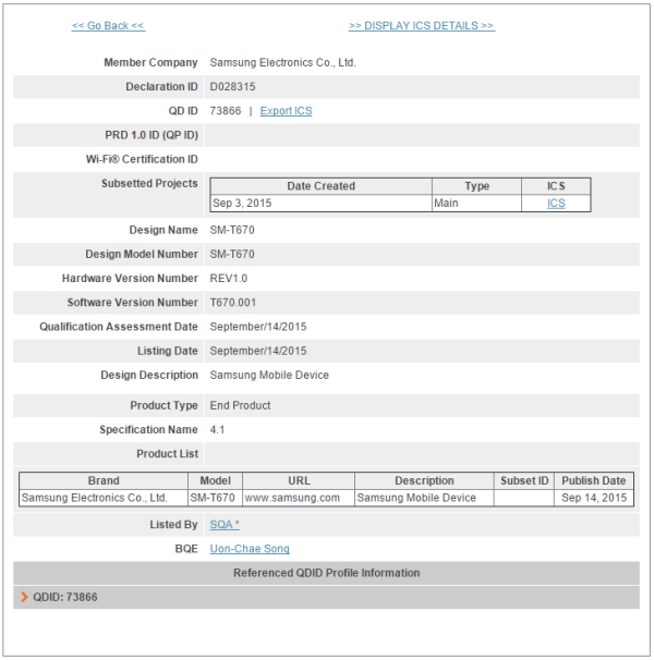 Emc易倍体育：三星巨型平板疑似通过蓝牙技术联盟认证