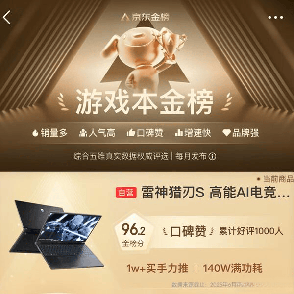 电竞游戏笔记本电脑推荐：十款性能与性价比兼备的优选(图4)