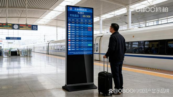 OBOO鸥柏丨185英寸展厅触摸屏超薄壁挂式信息发布图书馆(图5)